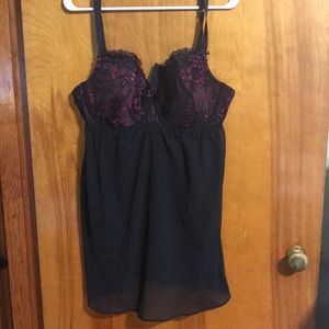 Black and pink chemise